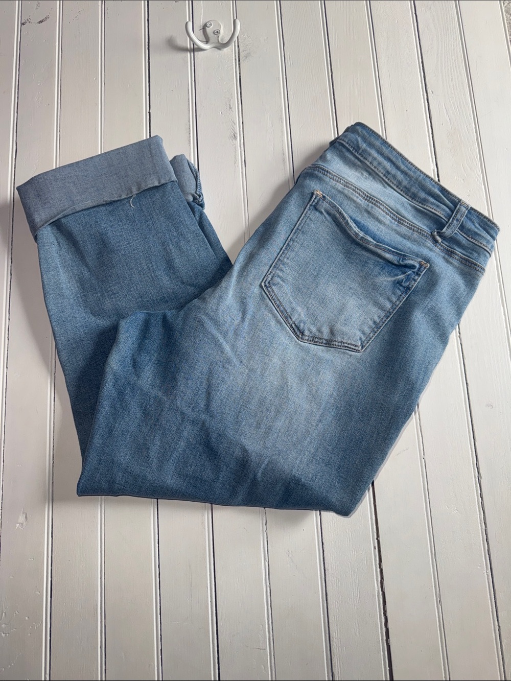 Ruff Hewn Taylor Easy Slim Pants Medium Wash Size 14